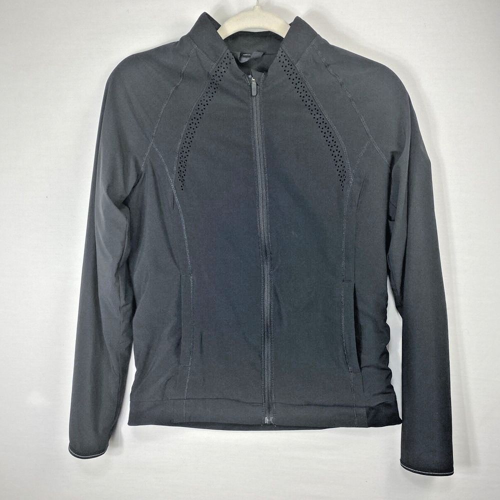 Lululemon Hit It Womens Size 4 Jacket Stretch Full Zip Black Lightweight Yoga